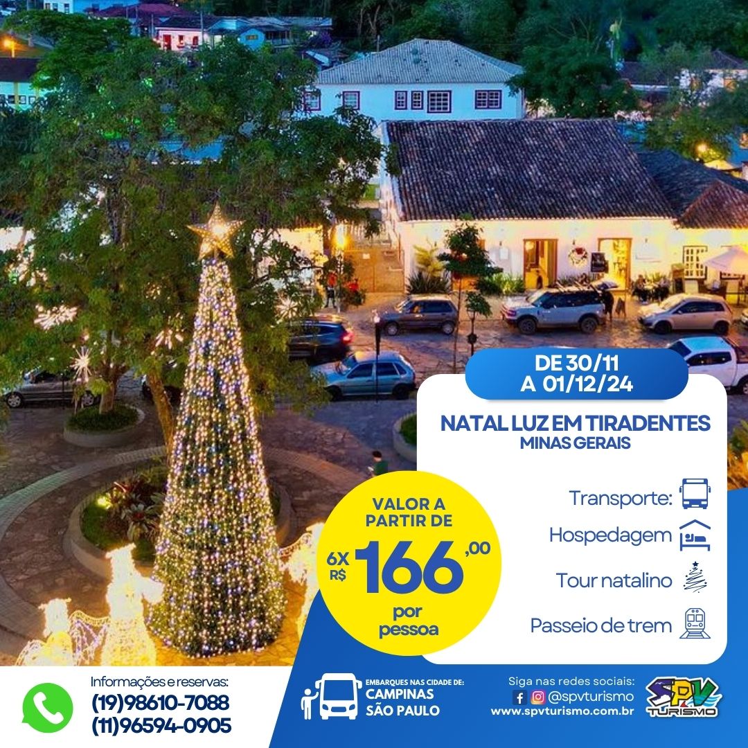 NATAL LUZ NA CIDADE DE TIRADENTES - MG